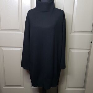 NWT a new day Women's Elegant Black Turtleneck Sweater Dress